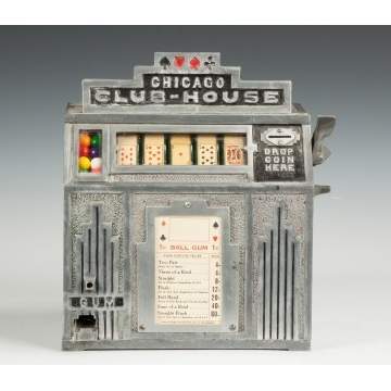 Chicago Club House One Cent Gumball Machine