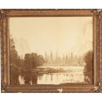 Carleton E. Watkins (American, 1829-1916) "View down Yosemite Valley from Ferry Bend"