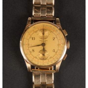 Swiss Chronograph 18K Gold Men's Watch 