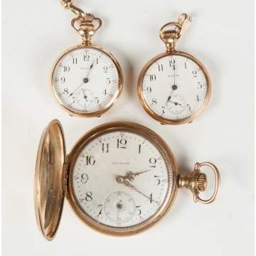 Three Gold Plated Pocket Watches