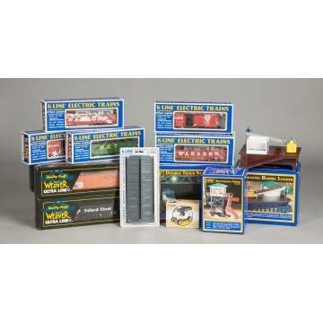 Group of K-Line & Weaver Train Cars & Accessories