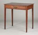 New England Hepplewhite Mahogany Side Table with Drawer