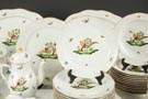 Herend Hand Painted Porcelain, Service for 12 with Serving Pieces