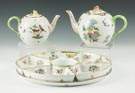 Herend Hand Painted Porcelain -Two Teapots & Lazy Susan