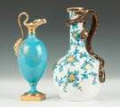 Two Royal Worcester Hand Painted Ewers