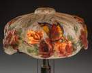 Closed Top Pairpoint Puffy Lamp with Rose & Butterfly