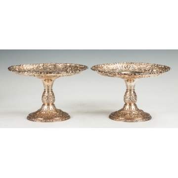 A Pair of Gorham Sterling Silver Tazzas