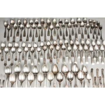 Large Group of Various Coin Silver & Sterling Spoons