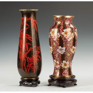 Two Contemporary Cloisonné Vases