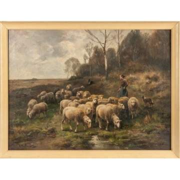 Cornelis van Leemputten  (Belgium/Dutch, 1841-1902) Sheep 