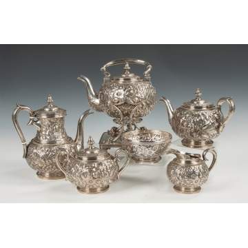 Gorham Sterling Silver Six-Piece Coffee and Tea Set