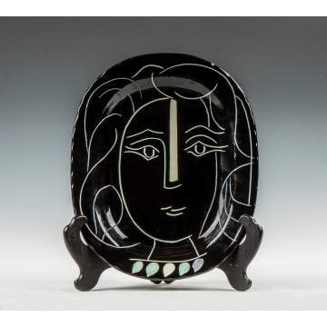 Pablo Picasso (Spanish, 1881-1973) "Woman's Face" Plate 