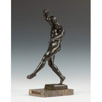 Max Kalish (American, 1891-1945) Bronze Sculpture of an Athlete