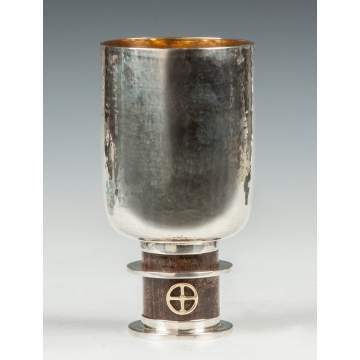Rufus Jacoby (American, 1912-2008) Hand Hammered Sterling Silver Vase