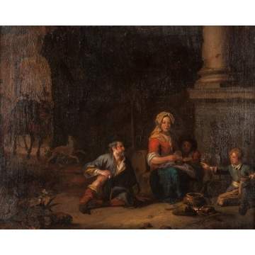 Attr. to Karel Dujardin (Dutch, 1622-1678) Family Genre Scene