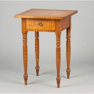 Tiger Maple Country Sheraton One Drawer Stand