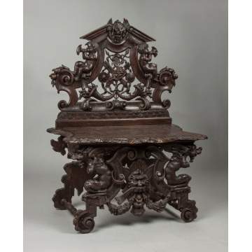 Continental Figural Carved Chair