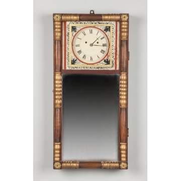Joseph Chadwick Mirror Clock, Boscawen, NH