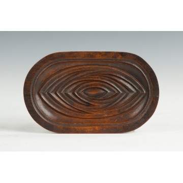 Charles Rohlfs Carved Oak Calling Card Tray