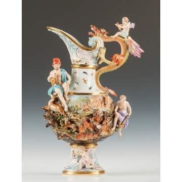 Monumental Meissen "Fire" Ewer from the "Four Elements" Series