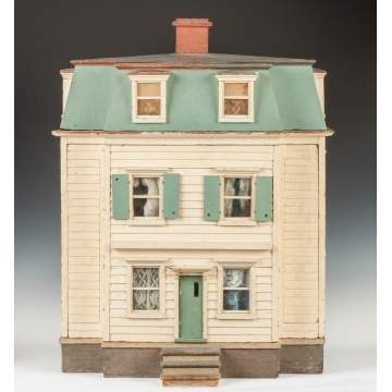 Handmade & Painted Colonial Style Dollhouse