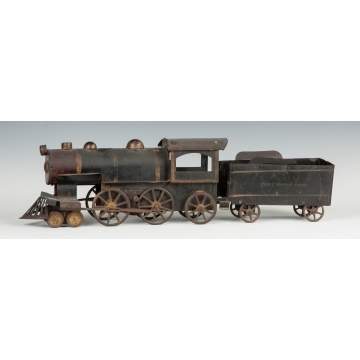 Pressed Tin & Painted Hill Climber Engine & Tender
