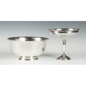 Wallace Sterling Silver Bowl & Compote