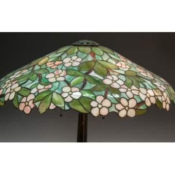 Seuss Leaded Glass Lamp Shade with Apple Blossoms