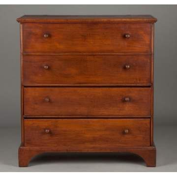 New England Shaker-Type Two-Drawer Maple Blanket Chest