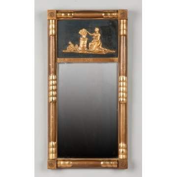 Gilt Wood Mirror with Classical Relief