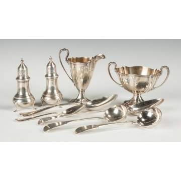 Group of Sterling Silver Table Articles and Various Flatware