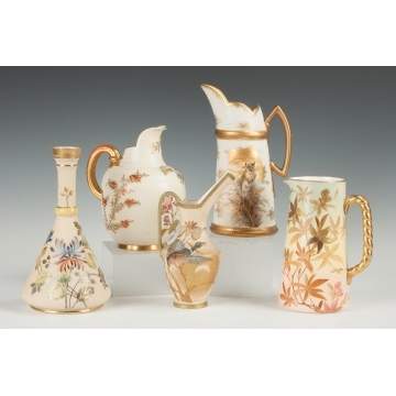 Group of Five Royal Worcester Pitchers