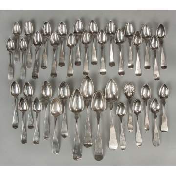 Large Group of Sterling & Coin Silver Flatware