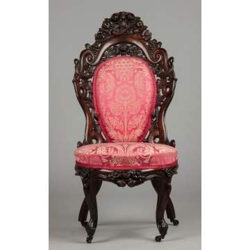 Fine John Henry Belter Carved & Laminated Rosewood Side Chair