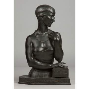 Leo Friedlander (American, 1888-1966) Art Deco Bronze of a Young Lady