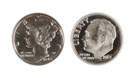 Mercury & Cameo Ten Cent Coins