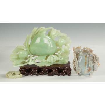 Chinese Carved Jade & Agate