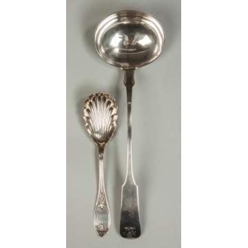 Sterling Silver Berry Spoon & Large Ladle 