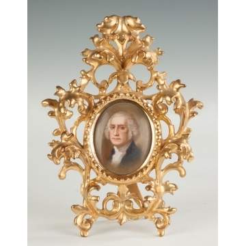 Painting on Porcelain of George Washington
