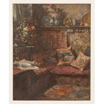 Emma Lampert Cooper (American, 1855-1920) Interior Scene
