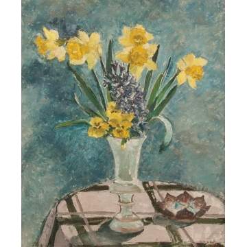 Ruth E. Hoffman "Spring Flowers in White Vase"
