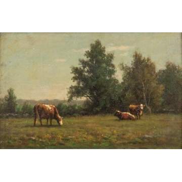 Painting of Cows in a pasture 