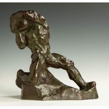 Ivan Meštrović (Croatian, 1883-1962) Male Figure with Boulder