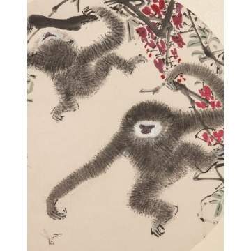 Chen Wen Hsi (Chinese, 1906-1991) "Gibbons"