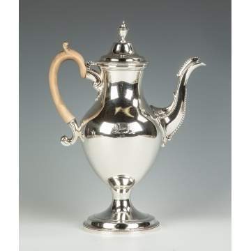 Charles Houghton, English, Sterling Silver Coffee Pot