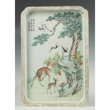 Chinese Hand Painted Porcelain Tray