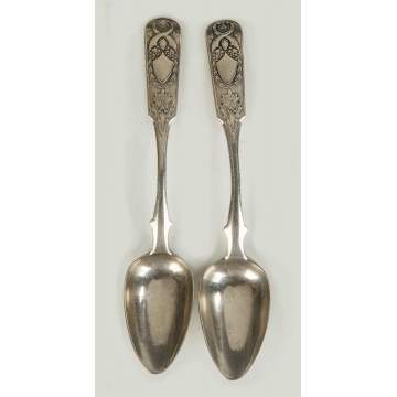 Two Russian Sterling Silver Spoons
