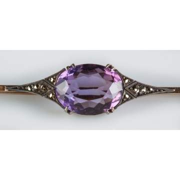 French Brooch with Amethyst