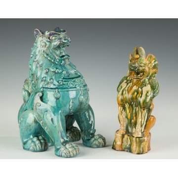 Chinese Guard Lion and Earth Spirit
