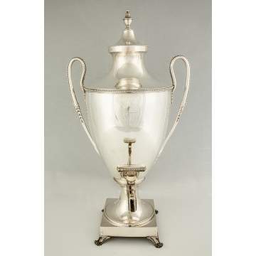 English Sterling Silver Hot Water Urn